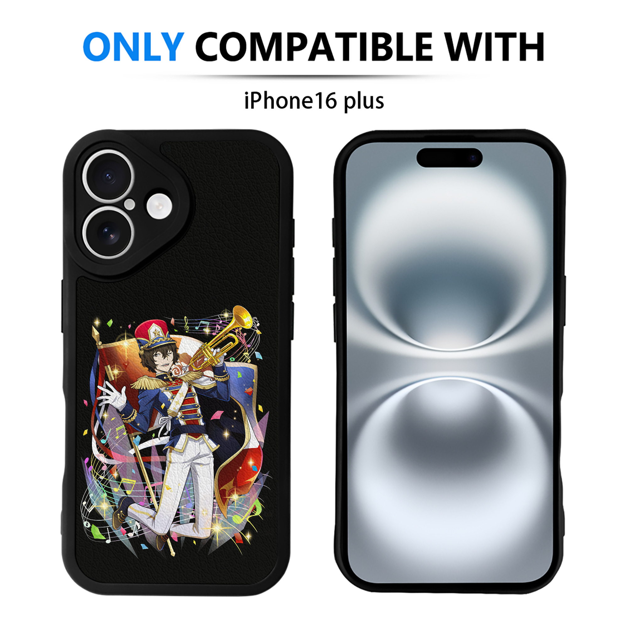 （画像用） 文豪ストレイドッグス Bungo Stray Dogs 【iPhone 16シリーズ対応】シリコンスマホケース（レザー調） 材質：シリコン